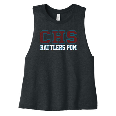 Ladies Spangle Cropped Racerback Tank Thumbnail