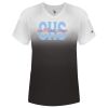 Women's V-Neck Ombre T-Shirt Thumbnail